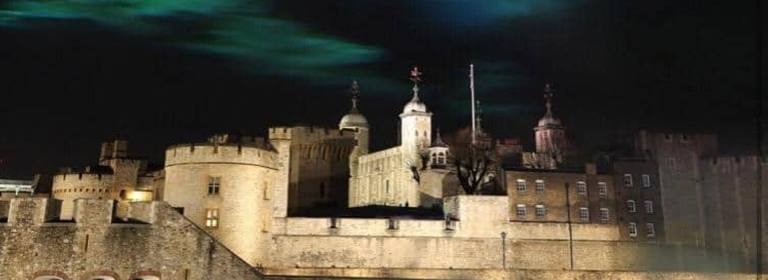 Huawei laser display over the Tower of London